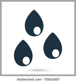 Rain drops simple icon for web and mobile design