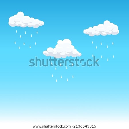 rain drops spring autumn clouds blue sky drizzles
