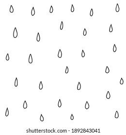 Rain drops. Color sketch doodle style. eps 10 vector illustration. |  CanStock
