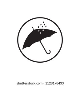 Rain drops umbrella icon