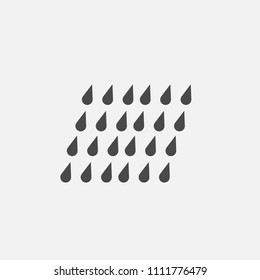 Rain drops vector icon