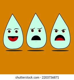 rain expression. simple design. Perfect for logos, symbols, cartoons and icons