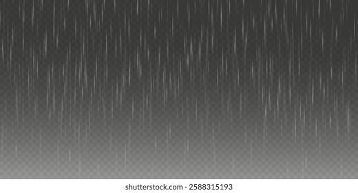 Rain fall drops vector and transparent background