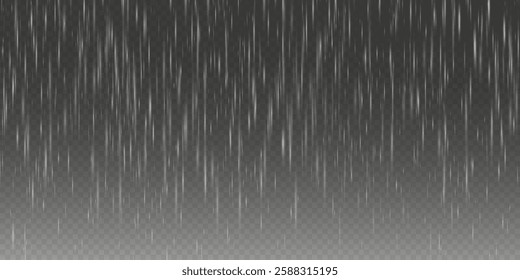 Rain fall drops vector and transparent background
