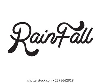 rain fall text on white background.