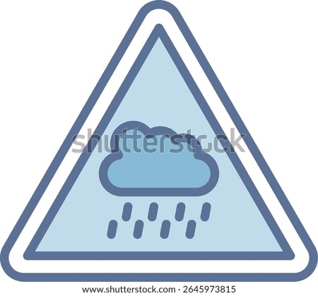 Rain Filled Blue Tone Icon