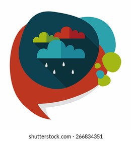 rain flat icon with long shadow,eps10