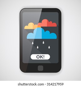 rain flat icon with long shadow,eps10