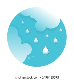 rain flat icon vector design.