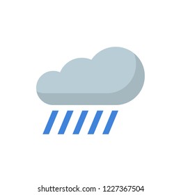 rain flat vector icon