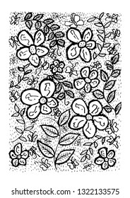 rain in the flower garden vector