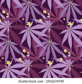 Rain forest leaf color seamless pattern. Tropical flower leaves, tropical jungle plants and exotic floral branch. Hawaii wallpaper or textile fabric print with leaf vector background.