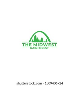 Rain Forest Logo Design Vector