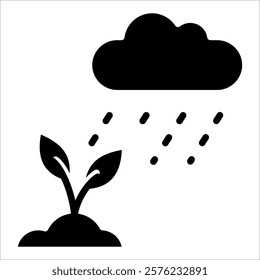 Rain Garden Icon Element For Design