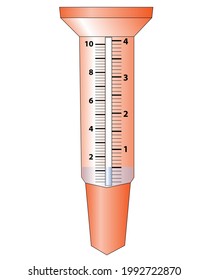 Rain gauge weather station or garden rain monitoring device. Instrument for measuring the amount of rainfall.