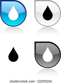 Rain glossy drop vibrant buttons.