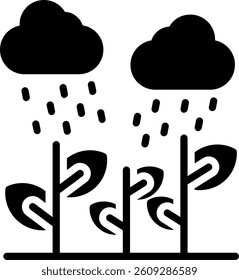 Rain Glyph Icon Vector Design