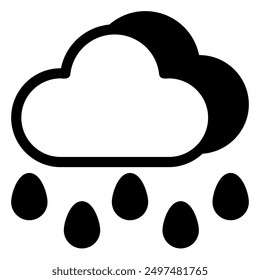 rain glyph icon vector illustration isolated on white background