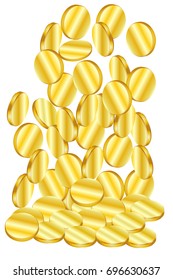 Rain of gold coins. Wealth, success, profit