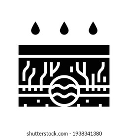 Rain Gutter Drainage System Glyph Icon Vector. Rain Gutter Drainage System Sign. Isolated Contour Symbol Black Illustration