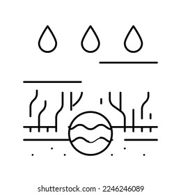 rain gutter drainage system line icon vector. rain gutter drainage system sign. isolated contour symbol black illustration