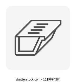 Rain gutter icon with fascia shape. Include gutter guard or gutter cover or gutter protection made from aluminum or plastic for protect and prevent clogged, reduce cleaning maintenance. 64x64 pixel.