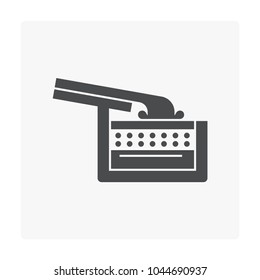 Rain gutter icon on white.