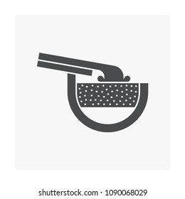 Rain gutter icon on white.