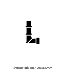 rain gutter vector icon on white background