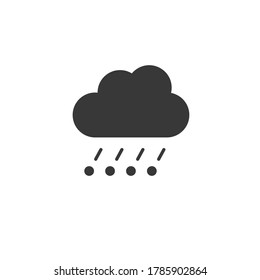 Rain, hail and cloud. Icon. Weather glyph vector illustration