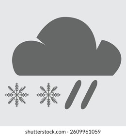 Rain or hail icon, representing stormy weather with precipitation elements.