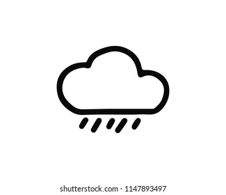 rain hand drawn icon , designed for web and app