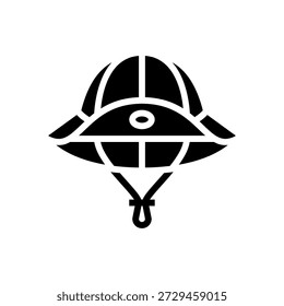rain hat glyph icon vector. rain hat sign. isolated symbol illustration