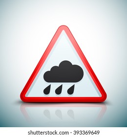 Rain hazard sign