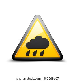 Rain Hazard Sign Stock Vector (Royalty Free) 393369667 | Shutterstock