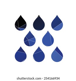 rain icon Abstract Triangle Geometrical background 