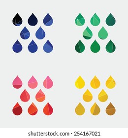 rain icon Abstract Triangle Geometrical background 