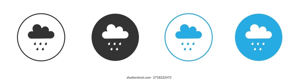 Regen-Symbol für App- und Webdesign. Einfache Elementgrafik.