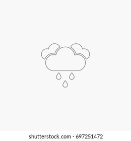 rain icon. autumn sign