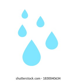 Rain Icon Blue Water Drop Isolated Stock Vector (Royalty Free ...