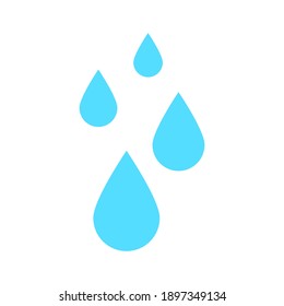 rain icon. blue water drop symbol isolated on white background