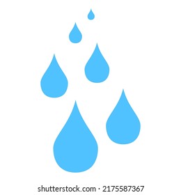 Rain Icon Blue Water Drop Symbol Stock Vector (Royalty Free) 2175587367 ...