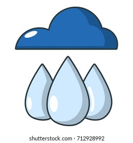 Rain icon. Cartoon illustration of rain vector icon for web
