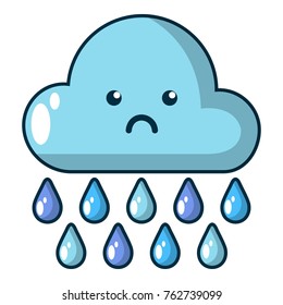 Rain icon. Cartoon illustration of rain vector icon for web