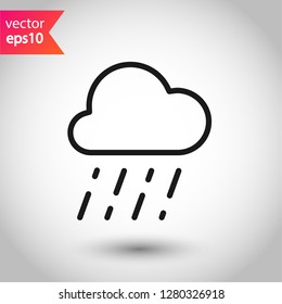 Rain icon. Cloud sign. Rainy cloud vector symbol. Rainfall icon
