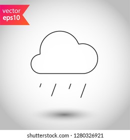 Rain icon. Cloud sign. Rainy cloud vector symbol. Rainfall icon