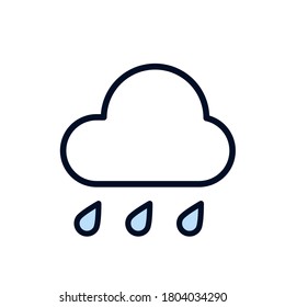 rain icon, cloud with rain icon symbol illustration