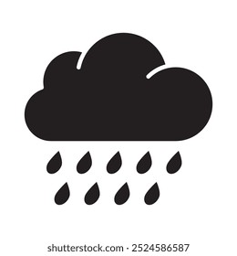 Rain icon. Cloud rain symbol for your web site design, logo, app, UI. Modern forecast storm sign.
