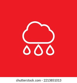Regensymbol, Wolke Regen Wetter-grafische Ressource Mock-up, Vektorgrafik.