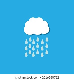 Icono de lluvia. icono del clima lluvioso nublado